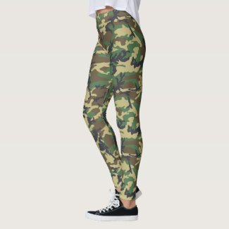 Woodland Militairy Camo Leggings