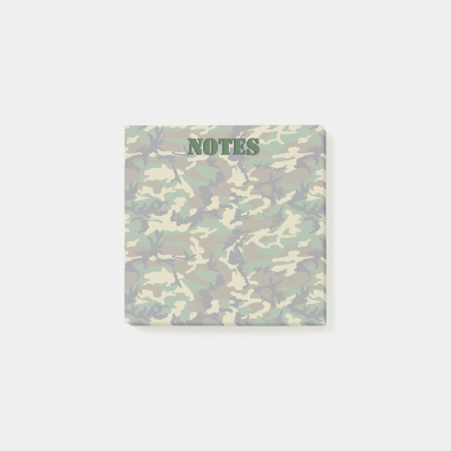 Woodland Militairy Camo Post-it Notes (Front)