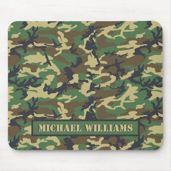 Woodland Militairy Camo Print - Personalized