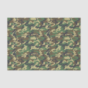 Woodland Militairy Camo Print Tissue Paper