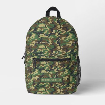 Woodland Militairy Camouflage Print - Personalized
