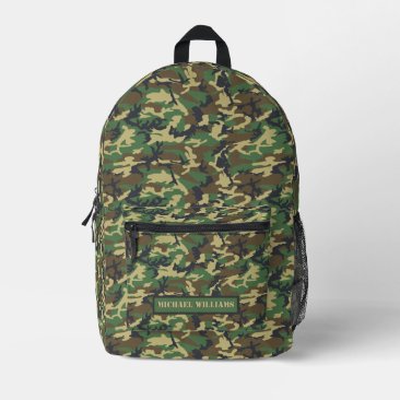 Woodland Militairy Camouflage Print - Personalized