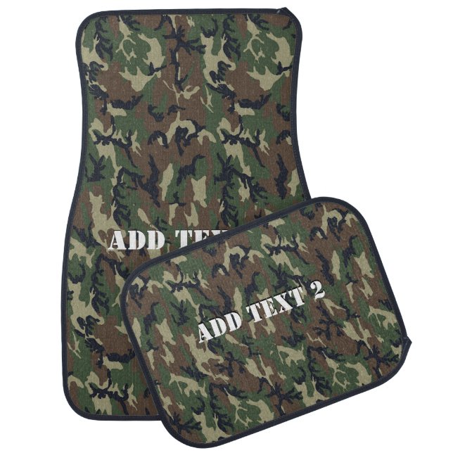 Woodland Military Camouflage   Car Floor Mat (Set)