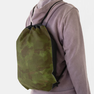 Woodland Military Camouflage Drawstring Bag