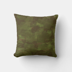 Woodland Military Camouflage Throw Pillow