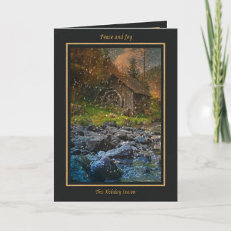 Woodland Mill Christmas Holiday Card