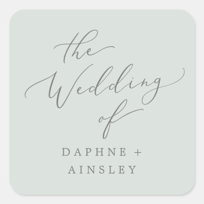 Woodland Mint Green Wedding Envelope Seals