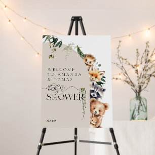 Woodland Modern Greenery Neutral Baby Shower Foam Board