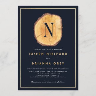 Woodland Monogram | Wedding Invitations