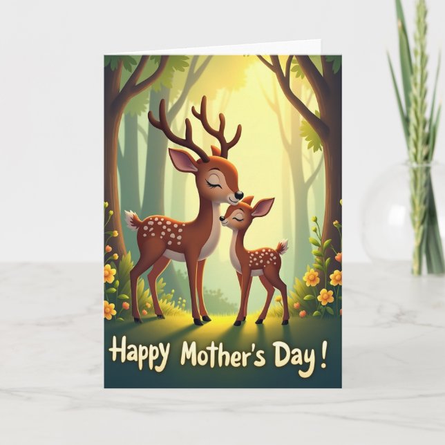 Woodland Mother Love Day Card (Front)