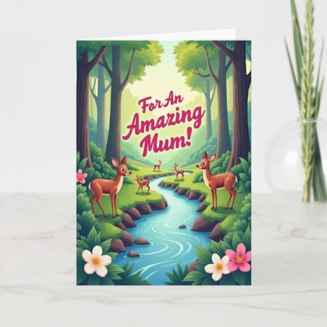 Woodland Mothers Day Message Card (Front)