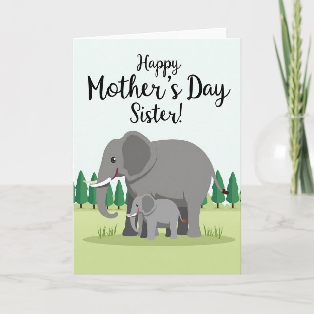 Woodland Mothers Day Sister Card (Front)