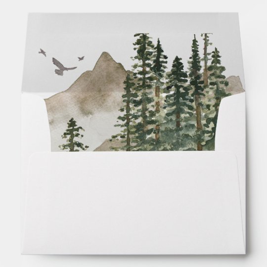 Woodland mountain forest mailing envelopes
