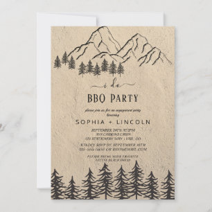 Woodland Mountain 'I Do' BBQ Engagement Party  Invitation