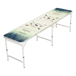 Woodland Mountain Wedding Beer Pong Table