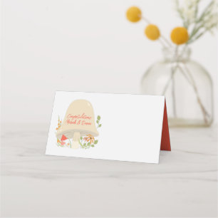 Woodland Mushroom Baby Shower Place Card
