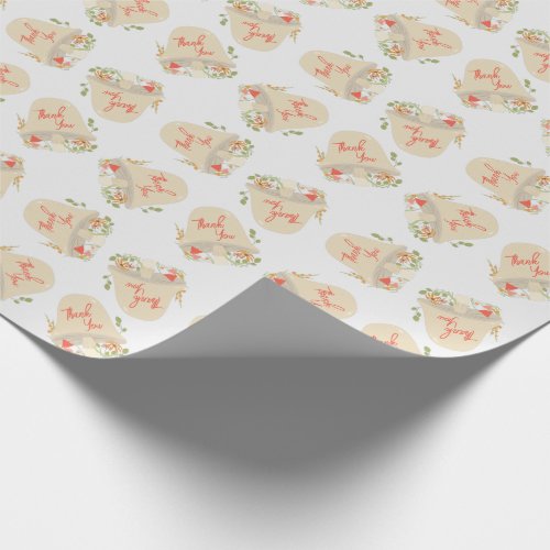 Woodland Mushroom Baby Shower Thank You Wrapping Paper