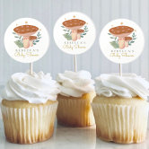 Woodland Mushroom Baby Shower Stickers — Party Beautifully