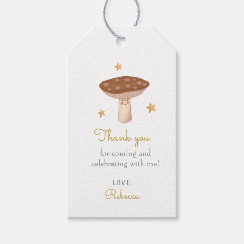 Woodland Mushroom Birthday Gift Tags