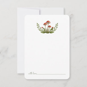 Woodland Mushroom Birthday Time Capsule Thank You Card