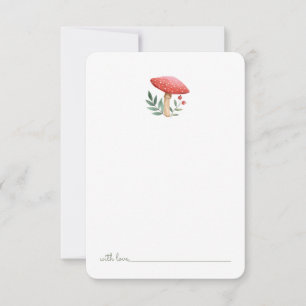 Woodland Mushroom Birthday Time Capsule Thank You Card