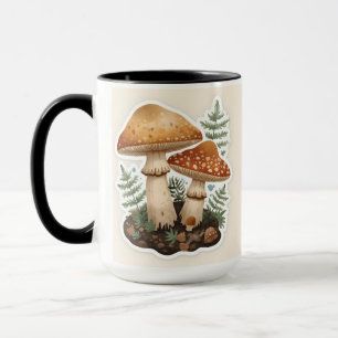 Woodland Mushroom Watercolor Mug Cozy Cottagecor