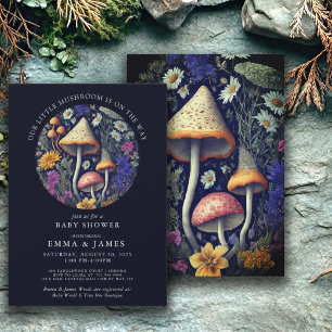 Woodland Mushrooms Enchanted Forest Baby Shower Invitation