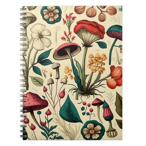 Woodland Mushrooms Spiral Notebook