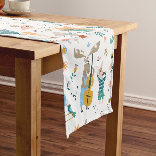 Woodland Music Band Short Table Runner (In Situ)