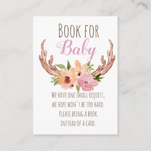 Woodland nature book for baby Enclosure card