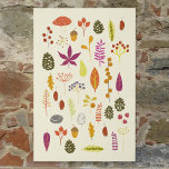 Woodland Nature Faux Canvas Print<br><div class="desc">Autumn fall leaves,  berries,  pine cones and all sorts of woodland nature bits and bobs.  Original art by Nic Squirrell.</div>