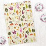 Woodland Nature Kitchen Towel<br><div class="desc">Autumn fall leaves,  berries,  pine cones and all sorts of woodland nature bits and bobs.  Original art by Nic Squirrell.</div>