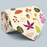 Woodland Nature Neck Tie<br><div class="desc">Autumn fall leaves, berries, pine cones and all sorts of woodland nature bits and bobs. Original art by Nic Squirrell.</div>