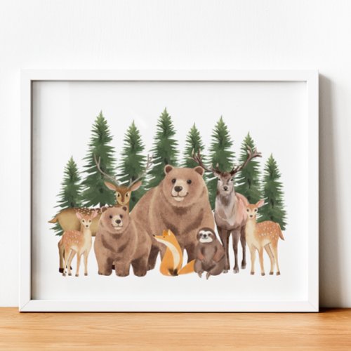 Woodland Nature Wild Animals Nursery Decor