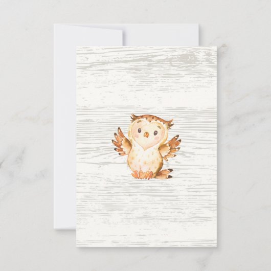 Woodland Neutral Baby Shower Diaper Raffle Ticket (Back)