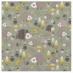 Woodland Nocturnal Hedgehogs Fabric