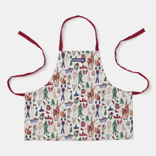 Woodland nordic Christmas all_over print  Apron