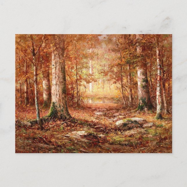 "Woodland, Northern Michigan" Landscape Painting Postcard (Front)
