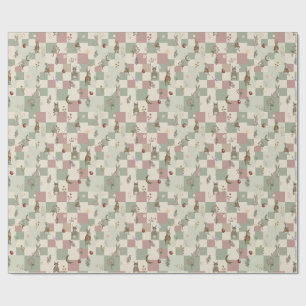 Woodland Nursery Bunny Rabbits Cottagecore style Wrapping Paper