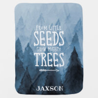 Woodland Nursery Personalized Message Blanket