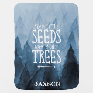 Woodland Nursery Personalized Message Blanket
