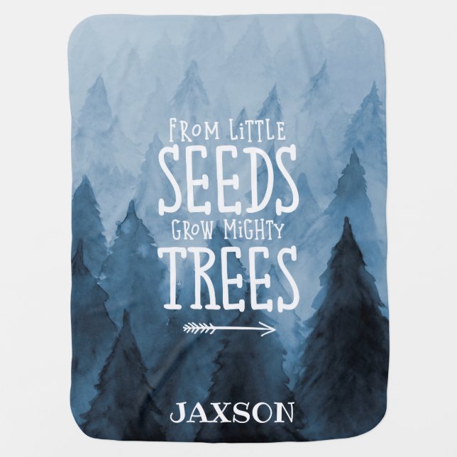 Woodland Nursery Personalized Message Blanket (Front)