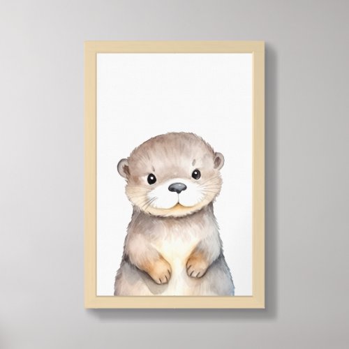 Woodland Nursery Room Poster Otter Animal