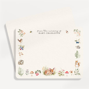 Woodland Nursery Stationery Note Card