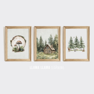 Woodland Nursery Wall Art Print Set