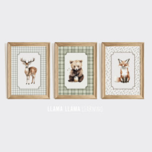 Woodland Nursery Wall Art Print Set