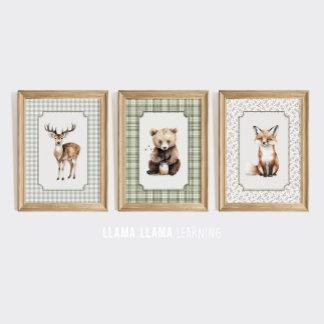 Woodland Nursery Wall Art Print Set