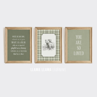 Woodland Nursery Wall Art Print Set