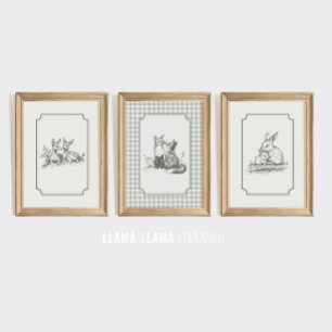 Woodland Nursery Wall Art Print Set