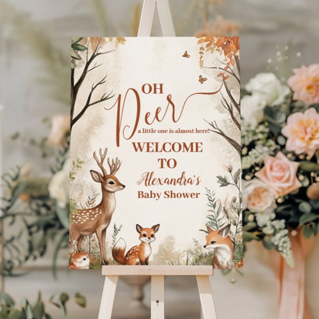 Woodland Oh Deer Theme Baby Shower Foam Board (Creator Uploaded)